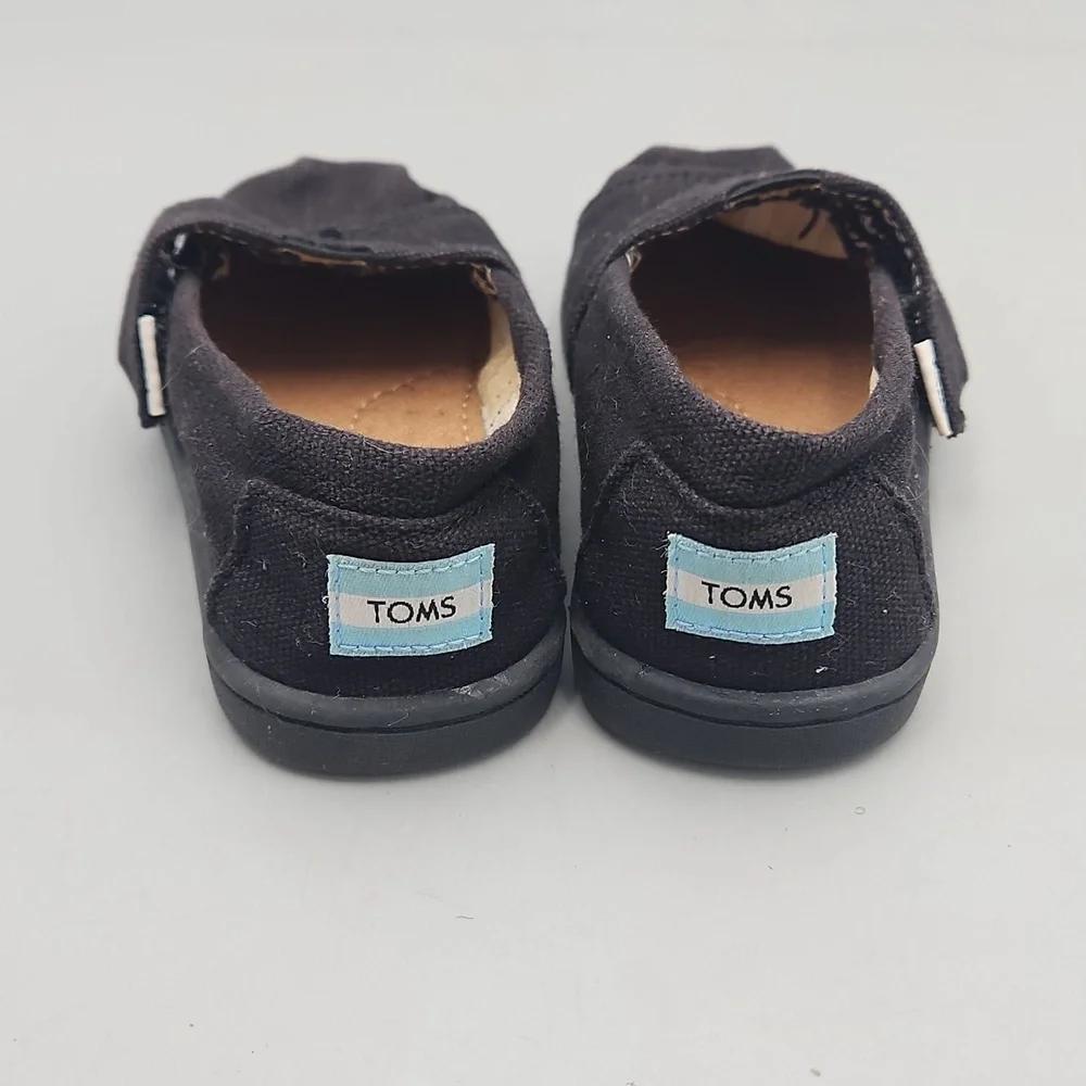 Toms Tiny Alpargata Canvas Black Size 6 Baby Shoes